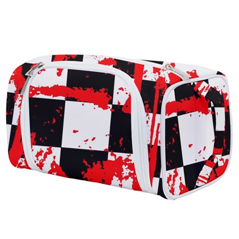 Checkerboard Splatter Toiletries Pouch from ArtsNow.com