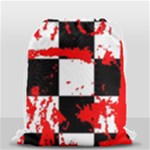 Checkerboard Splatter Drawstring Bag (Small)