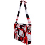 Checkerboard Splatter Cross Body Office Bag