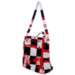 Checkerboard Splatter Crossbody Backpack