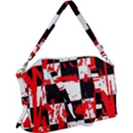 Checkerboard Splatter Canvas Crossbody Bag