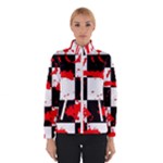 Checkerboard Splatter Women s Bomber Jacket