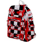 Checkerboard Splatter Top Flap Backpack