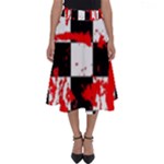 Checkerboard Splatter Perfect Length Midi Skirt