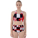 Checkerboard Splatter Racer Back Bikini Set