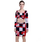Checkerboard Splatter Top and Skirt Sets