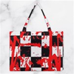 Checkerboard Splatter Medium Tote Bag