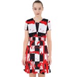 Checkerboard Splatter Adorable in Chiffon Dress