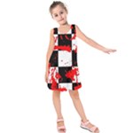 Checkerboard Splatter Kids  Sleeveless Dress