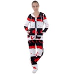 Checkerboard Splatter Women s Tracksuit