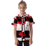 Checkerboard Splatter Kids  Short Sleeve Shirt