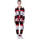 Checkerboard Splatter Casual Jacket and Pants Set