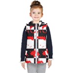 Checkerboard Splatter Kids  Hooded Puffer Vest