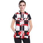 Checkerboard Splatter Women s Puffer Vest