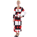 Checkerboard Splatter Velvet Maxi Wrap Dress