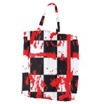 Checkerboard Splatter Giant Grocery Tote