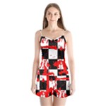 Checkerboard Splatter Satin Pajamas Set