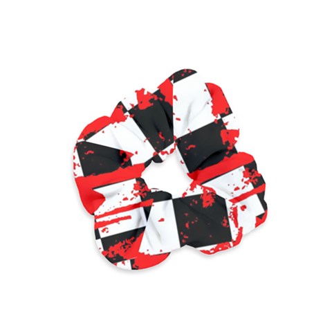 Checkerboard Splatter Velvet Scrunchie from ArtsNow.com