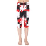 Checkerboard Splatter Kids  Capri Leggings 