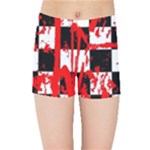 Checkerboard Splatter Kids  Sports Shorts