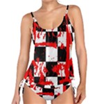 Checkerboard Splatter Tankini Set