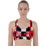 Checkerboard Splatter Back Weave Sports Bra