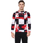 Checkerboard Splatter Men s Long Sleeve Rash Guard