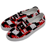 Checkerboard Splatter Men s Classic Low Top Sneakers