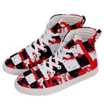 Checkerboard Splatter Women s Hi-Top Skate Sneakers