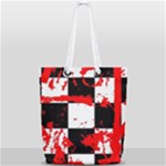 Checkerboard Splatter Full Print Rope Handle Tote (Small)