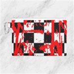 Checkerboard Splatter Canvas Cosmetic Bag (Large)