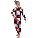 Checkerboard Splatter Kids  Long Sleeve Set 
