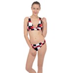 Checkerboard Splatter Classic Banded Bikini Set 