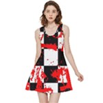Checkerboard Splatter Inside Out Reversible Sleeveless Dress