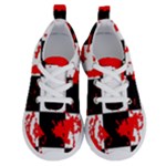 Checkerboard Splatter Running Shoes