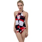 Checkerboard Splatter Go with the Flow One Piece Swimsuit