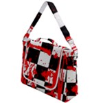 Checkerboard Splatter Box Up Messenger Bag