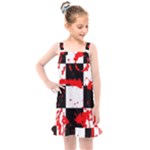 Checkerboard Splatter Kids  Overall Dress