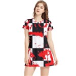Checkerboard Splatter Women s Sports Skirt