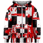 Checkerboard Splatter Kids  Zipper Hoodie Without Drawstring