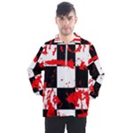Checkerboard Splatter Men s Half Zip Pullover