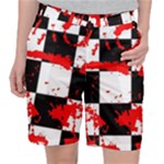 Checkerboard Splatter Pocket Shorts
