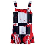 Checkerboard Splatter Kids  Layered Skirt Swimsuit