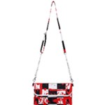 Checkerboard Splatter Mini Crossbody Handbag