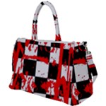 Checkerboard Splatter Duffel Travel Bag