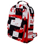 Checkerboard Splatter Flap Pocket Backpack (Small)