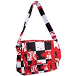 Checkerboard Splatter Courier Bag