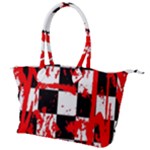 Checkerboard Splatter Canvas Shoulder Bag