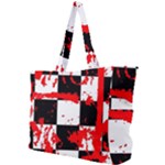 Checkerboard Splatter Simple Shoulder Bag