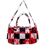 Checkerboard Splatter Removal Strap Handbag